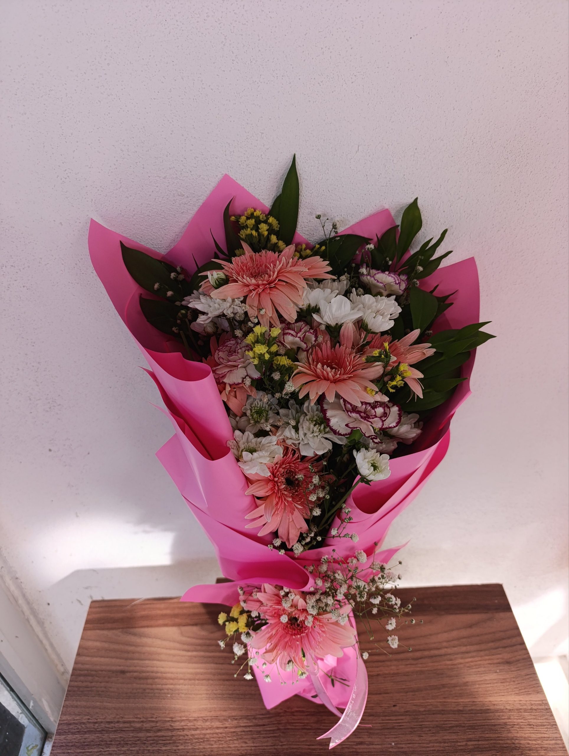 Canlı Renkli Gerbera ve Papatya Buketi